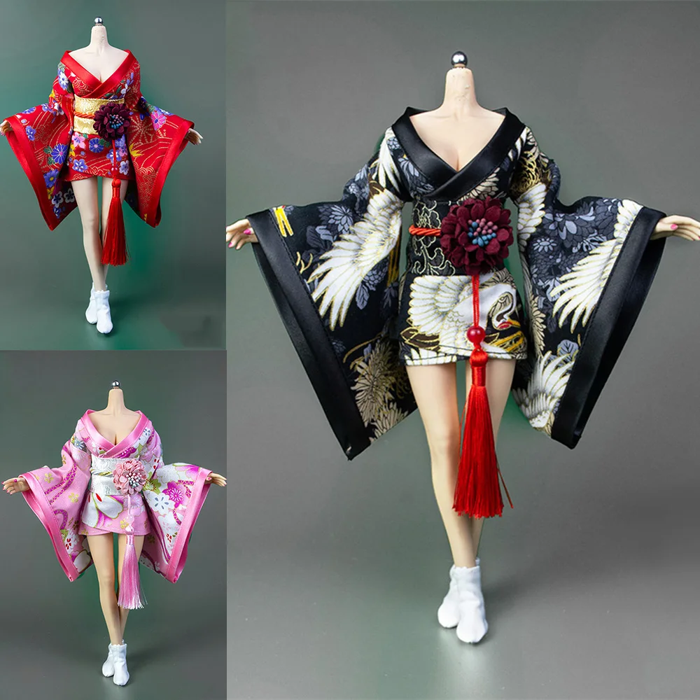 

Ice Toys Ic1004 1/6 Female Soldier Kimono Haori Robes Satin Print Floral Geisha Dolls Cosplay Kimon Fit 12" Action Figure Body