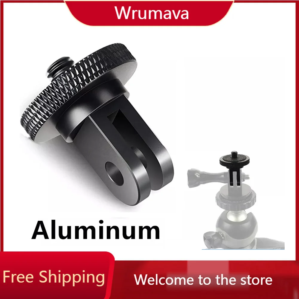 Aluminum Alloy 1/4 inch Mini Tripod Adapter Mount for GoPro Hero 12 11 10 9 Black Sjcam M10 Xiaomi Yi 4K Eken Go Pro Accessory