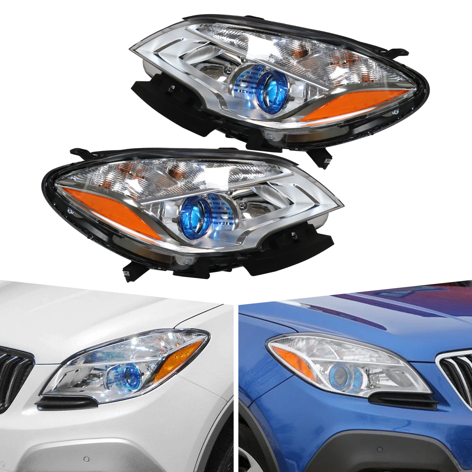 Halogen Headlight Headlamp Left & Right Side For 2013-2016 Buick Encore