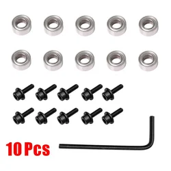 10pcs Router Bit Top Mounted Ball Bearings Guide Milling Cutter Bearing Wrench Set For Woodworking Machine Tools Accessories