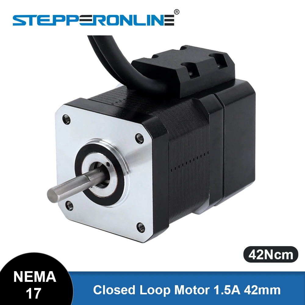 

STEPPERONLINE Nema 17 Closed Loop Stepper Motor 42Ncm 1.5A with Encoder Servo Motor Closed-loop 42 Step Motor