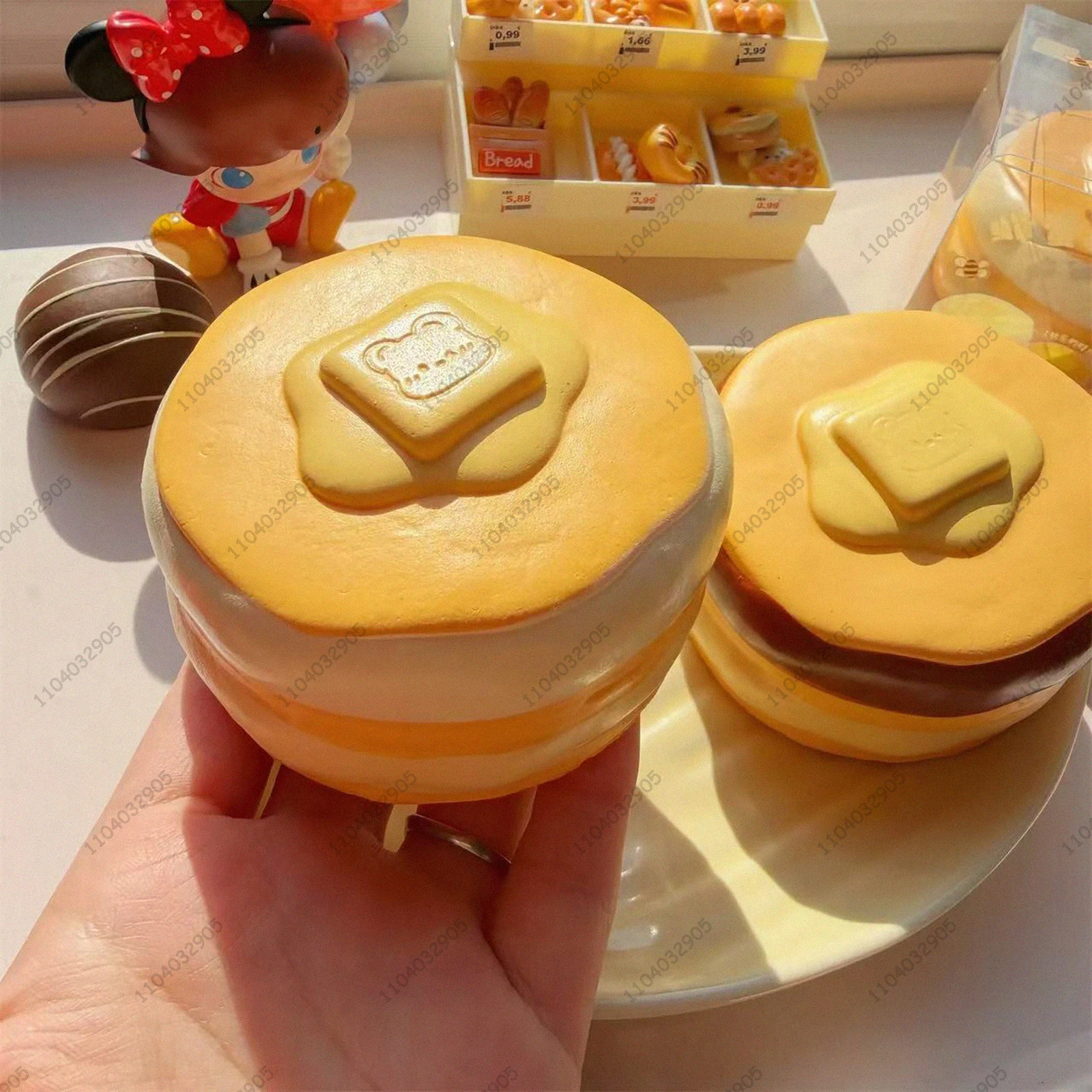 Honey Pancake Slow Rising Squishy Toy Muffin Pastry Fidget Toys Anti-Stress Relief ASMR Sensory Toys for Girls Kids & Adults