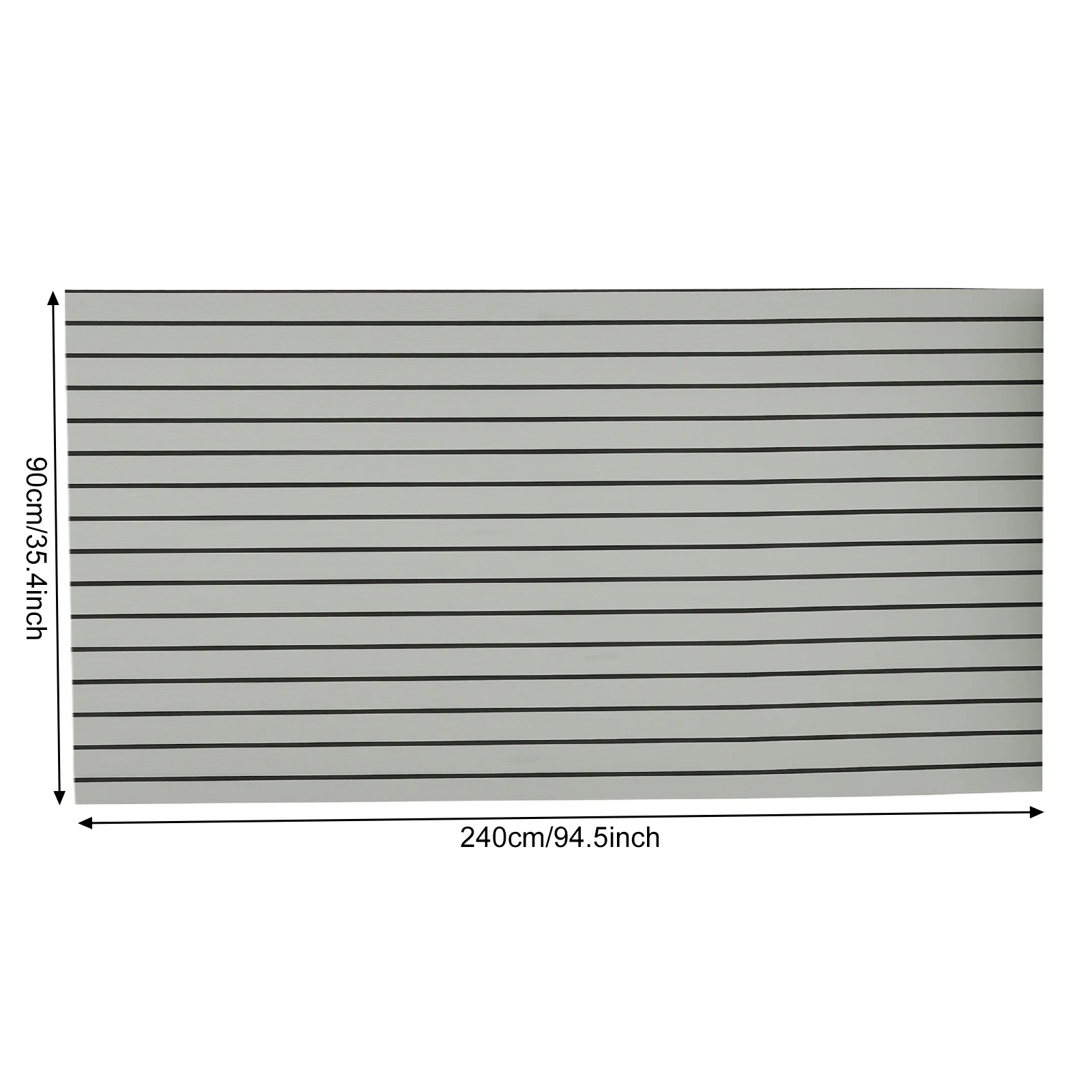 240x90cm Zelfklevende EVA Schuim Bootdekmat, Antislip Teakvloer voor Camper Jacht Marine Gym