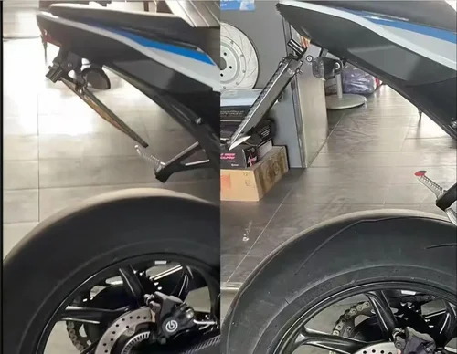 Imagen 2 del producto Para BMW S1000RR S1000R M1000RR M1000R 2019-2025 soporte plegable para matrícula soporte guardabarros trasero eliminador corto