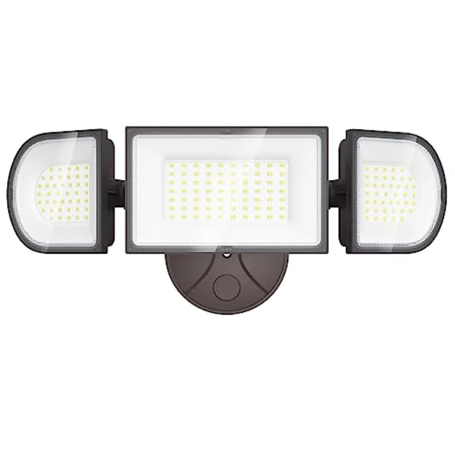 

100W Flood Lights Outdoor 9000LM Ultra Bright Security Lights with 3 Adjustable Heads IP65 Waterproof 6500K Switch Controlled F