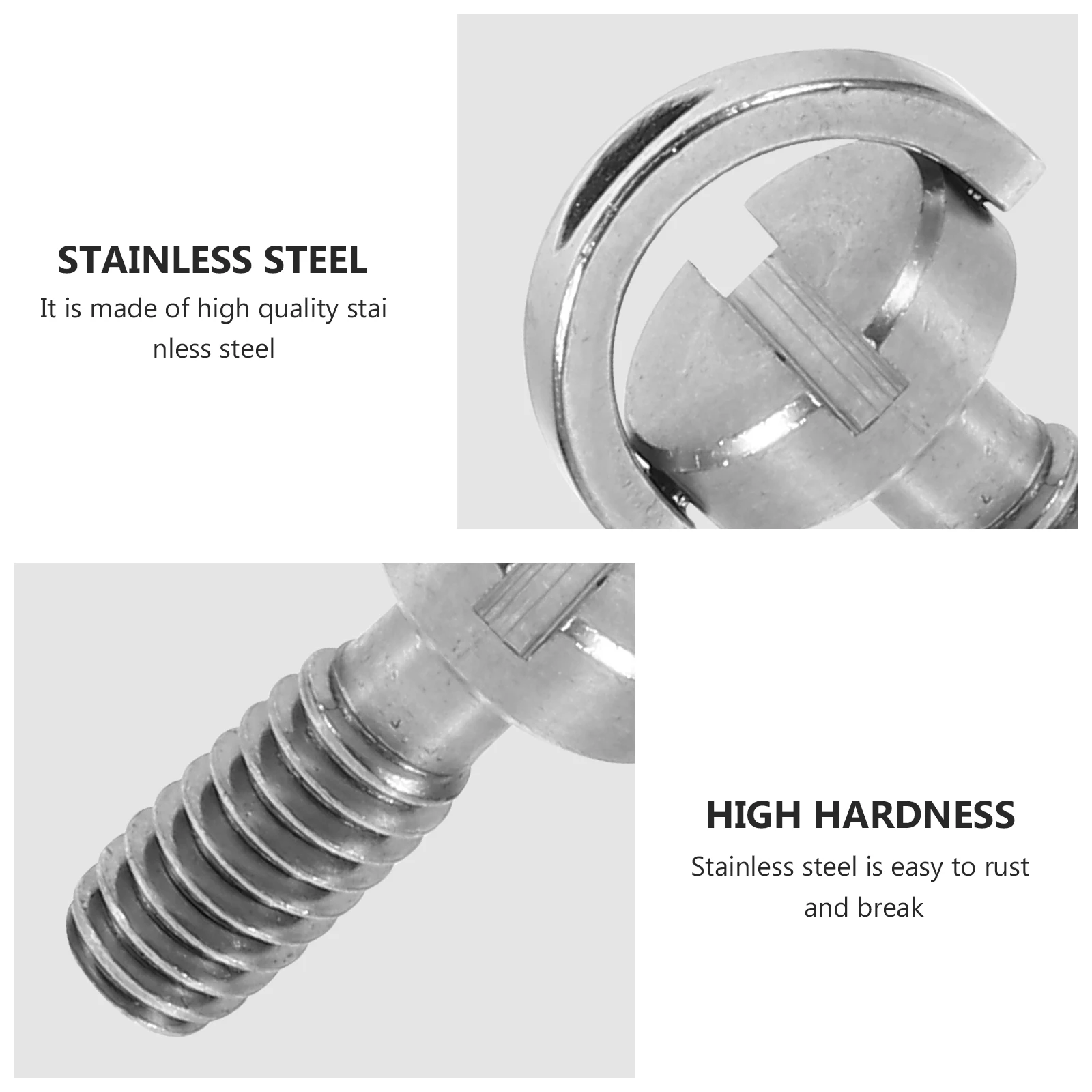 

3pcs Camera Screw Slotted Tripod Monopod Ball Head Quick Release Plate D-Ring Mounting Fixing Screw For Lens Collars Telescopes