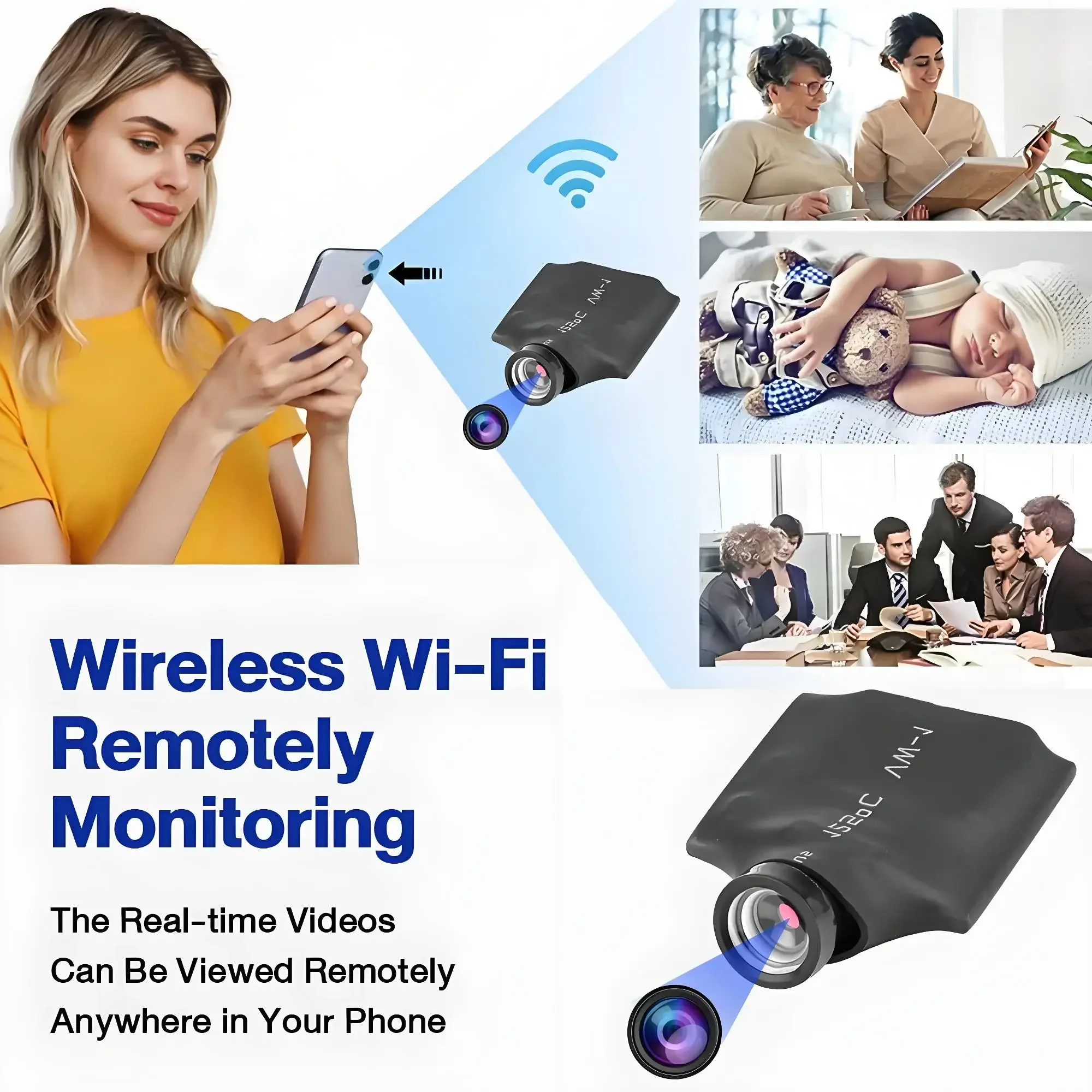 1080P HD Mini Camera DIY Wireless WiFi IP Camera Smallest Home Security Anti-theft Real-time Video Recorder Cam Remote View