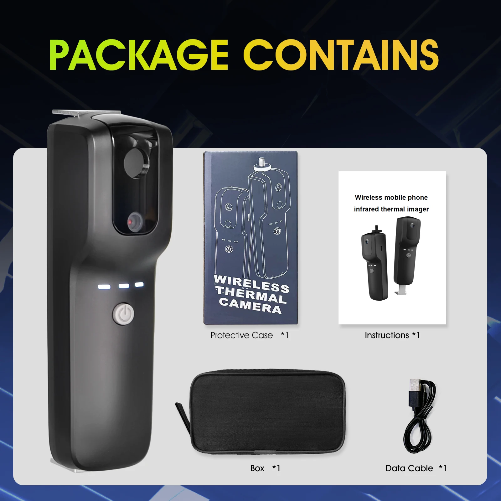 Smartphone Thermal Camera Kit  Wireless WiFi IR Camera for Building Inspection -20°C~550°C Range, DIY Home Energy Audit