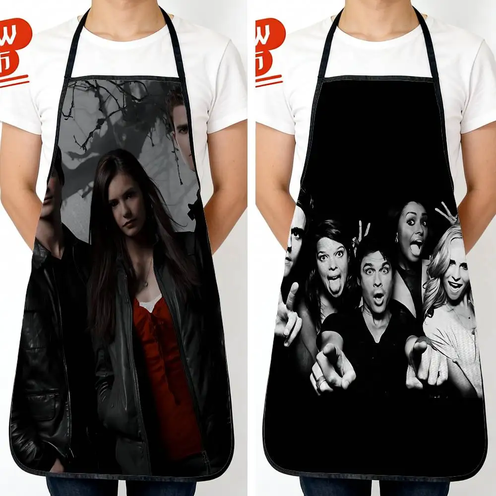 

TVD movie The Vampire Diaries Best-Selling Unisex Long Waterproof Apron for Kitchen Cooking, Pottery, Painting, DIY Gifting