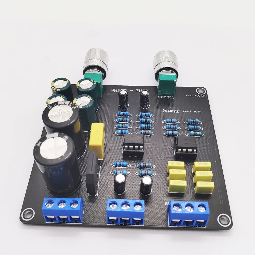 59Hz-234Hz AC 9V-12V low-pass filter Super Bass Electronic Crossover Board Crossover point continuously adjustable Dual NE5532