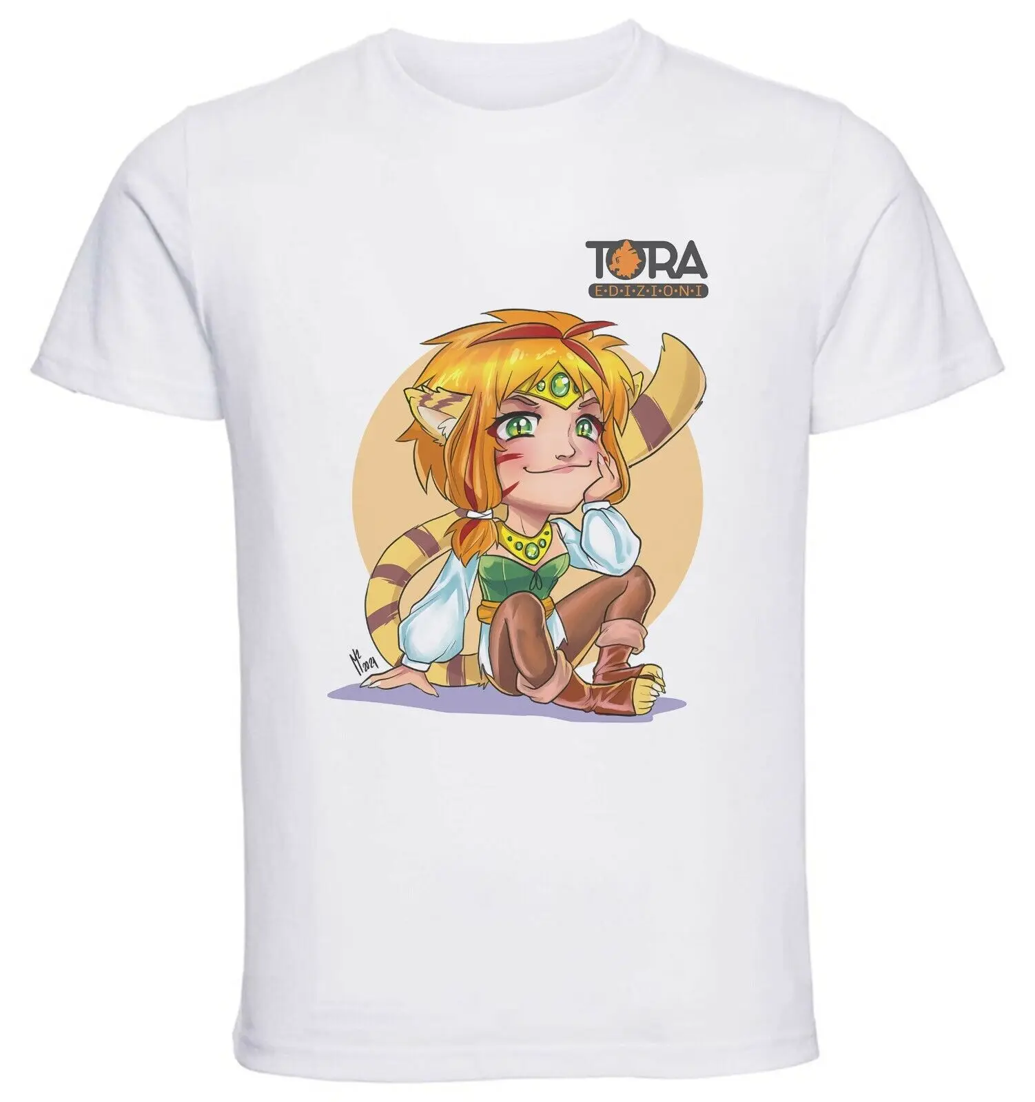 White T-Shirt - White Jersey U - Tora Mascot Editions - Len by Marina Mundo-