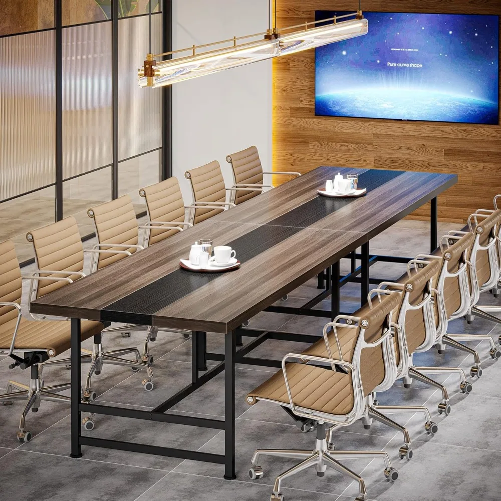 

Conference Table, Rectangular Meeting Table, Seminar Table, Large Computer Desk for Office, Boardroom Desk