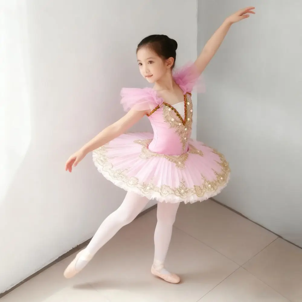 Robe de Ballet pour enfants, lumière Led, à paillettes, lac des cygnes, Tutu, robe de soirée, Costumes de danse modernes pour enfants