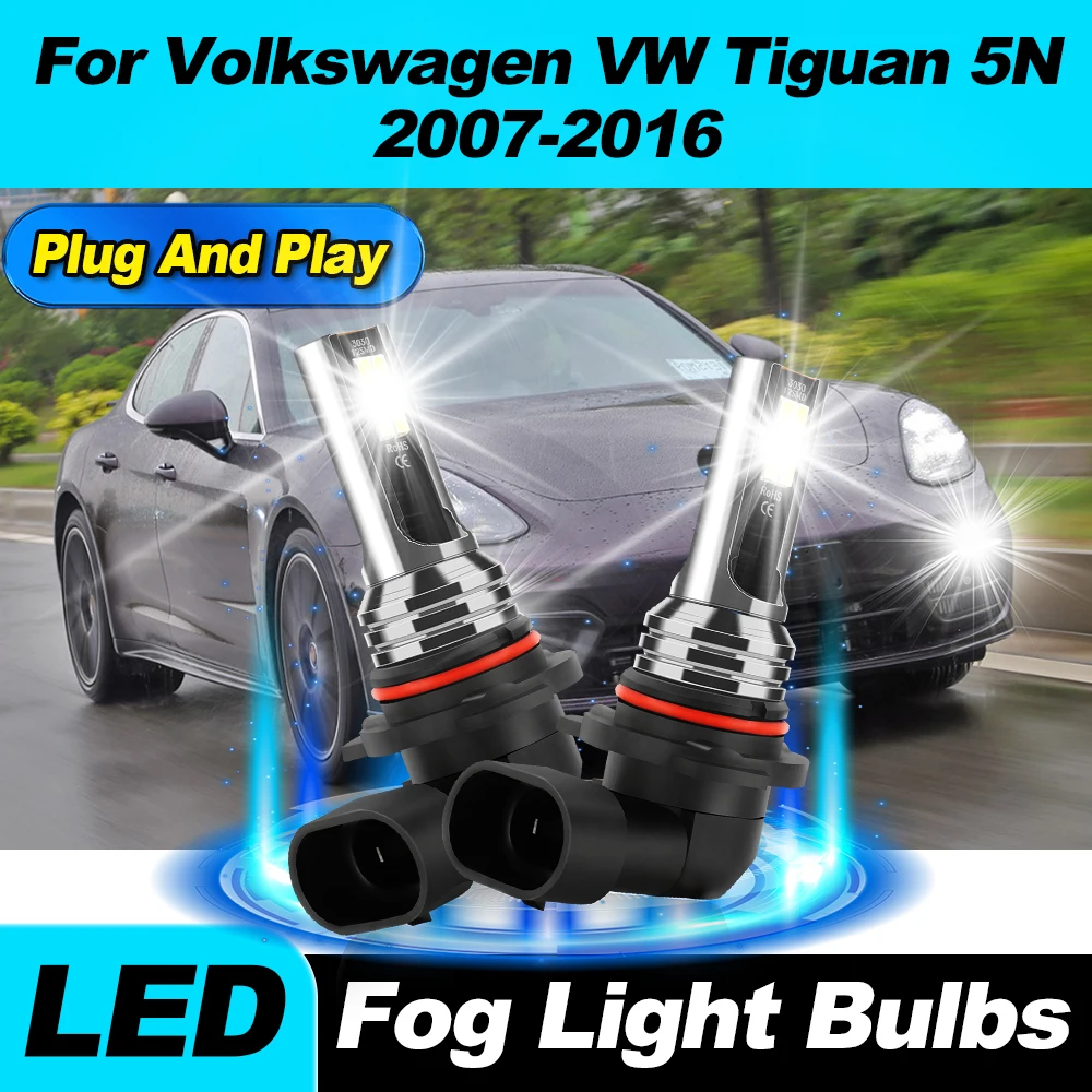 Image of 2 Stücke 9006 HB4 LED Nebelscheinwerfer Lampen Canbus 60 Watt Auto Nebelscheinwerfer 12 V Für Volkswagen VW Tiguan 5N 2007-2011 2012 2013 2014 2015 2016