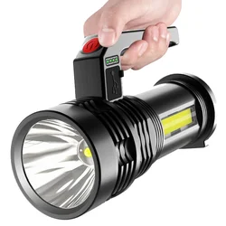 12000LM High Power Powerful Led Flashlight Portable Searchlight Rechargeable Spotlight Hunting Lamp Camping Outdoor Lighting