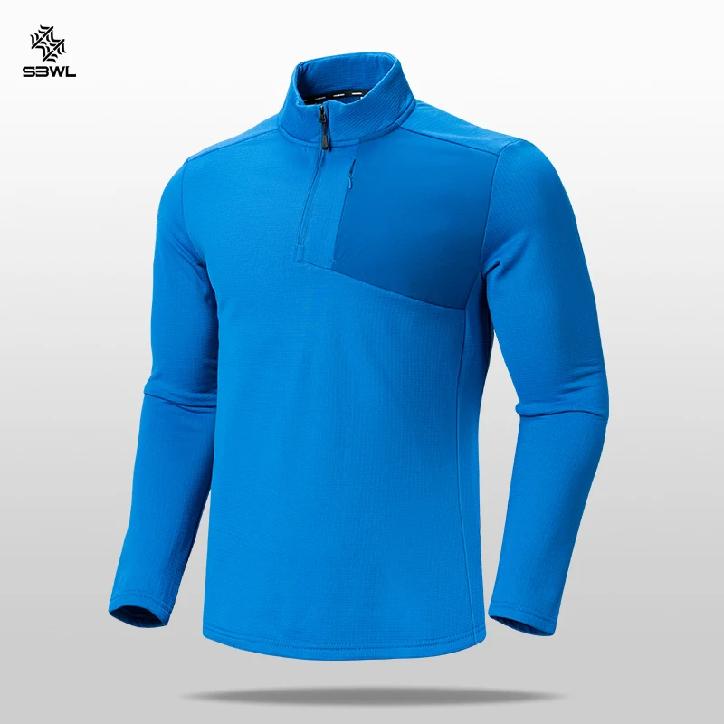 SBWL-Chemise de base épaisse à manches longues pour hommes, T-shirt chaud, Veste de fitness décontractée, Mode extérieure, Ski, Course à pied,