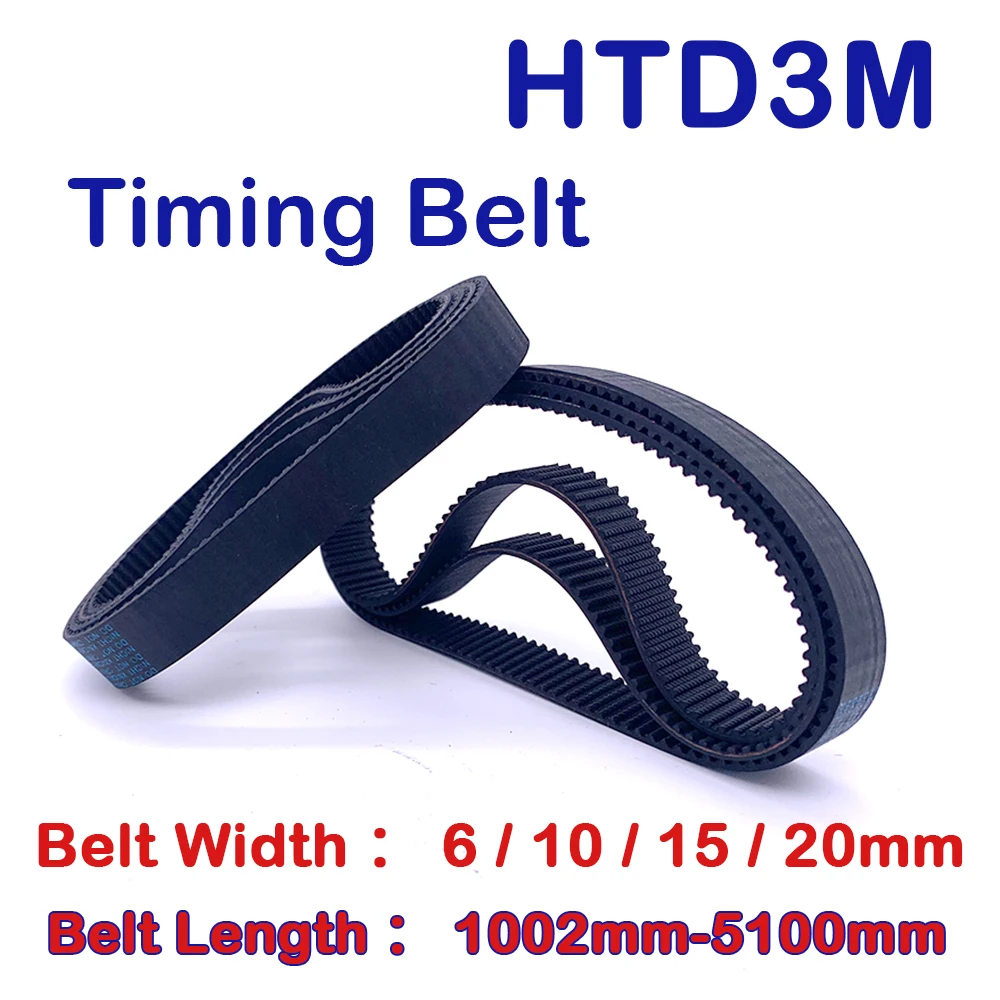 

HTD 3M Timing Belt Perimeter 1002mm To 5100mm 3M Rubber Belt Width6 10 15 20mm HTD3M Synchronous Belt 3M Closed Loop Rubber Belt