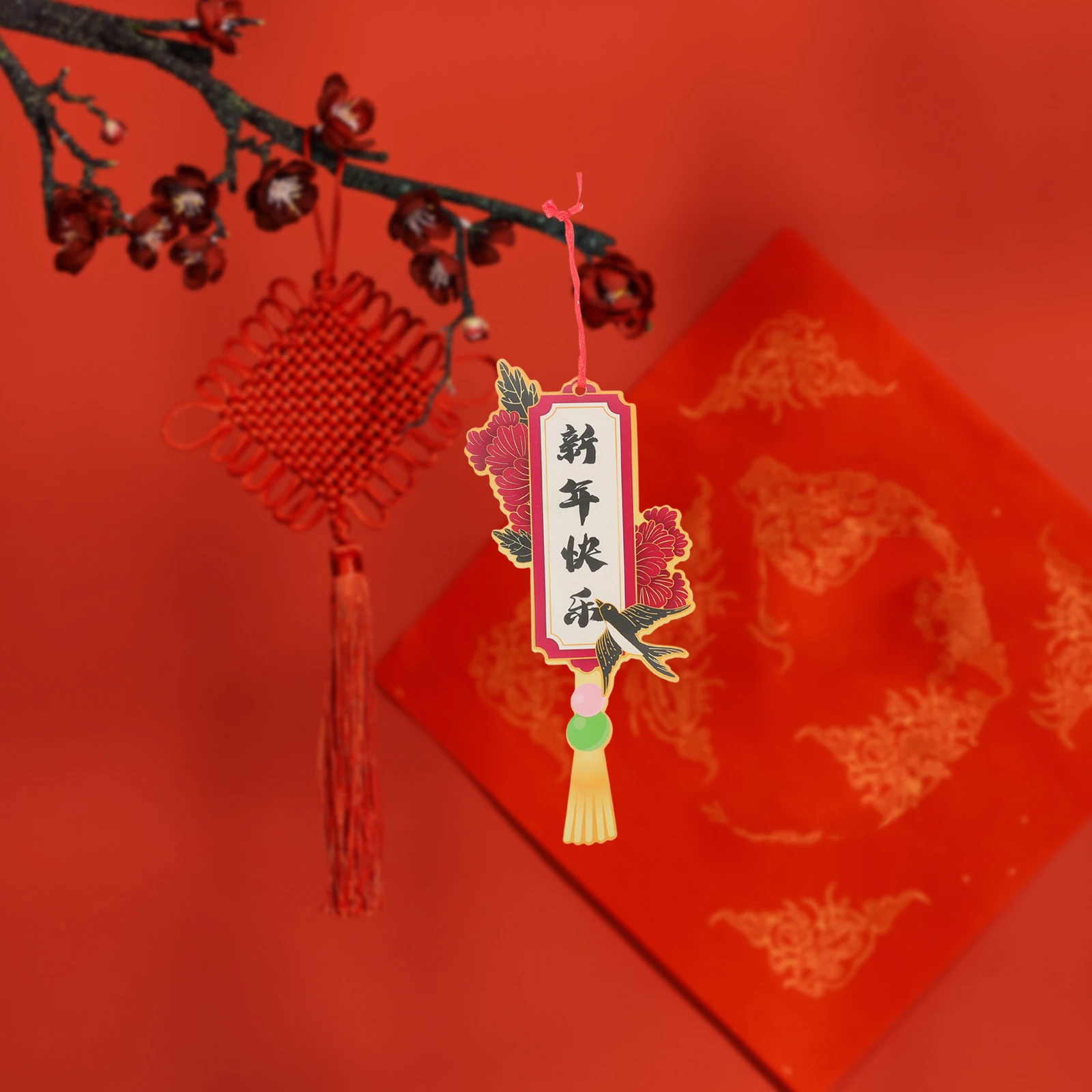 

12pcs Spring Festival Pendants New Year Hanging Decorations Chinese Dragon Ornaments Wall Home Party Decorative Pendant Car