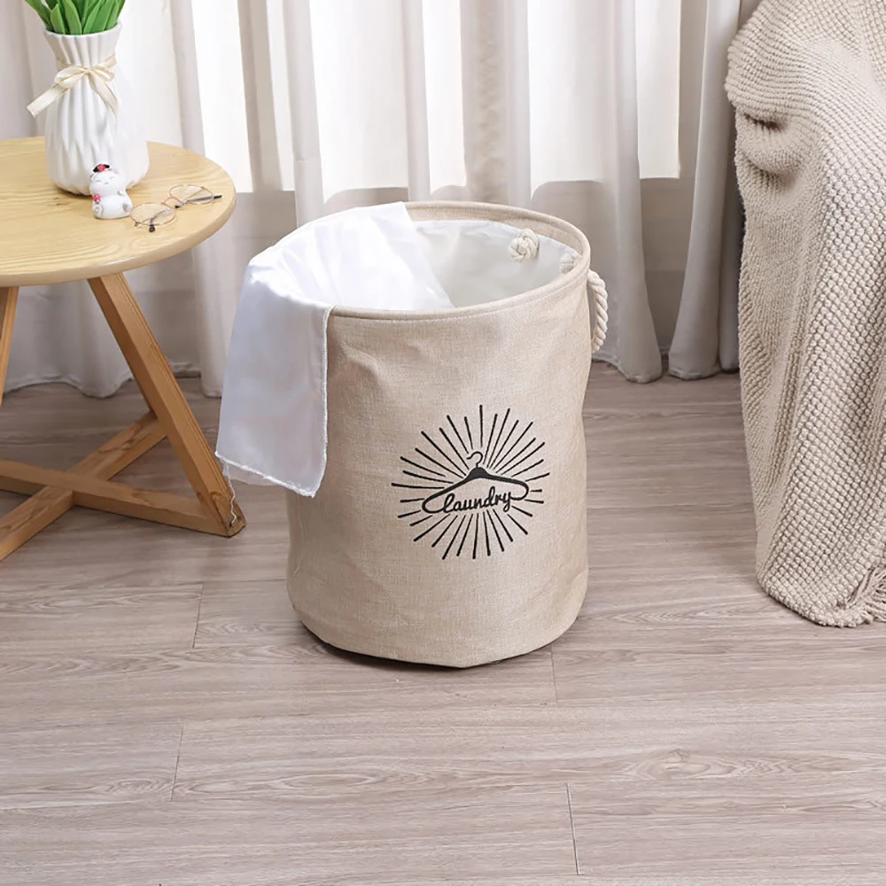 

Large Rectangle Linen Folding Storage Basket Household Laundry Basket Fabric Clothing Storage Dirty Clothes and Toys Storage Bag