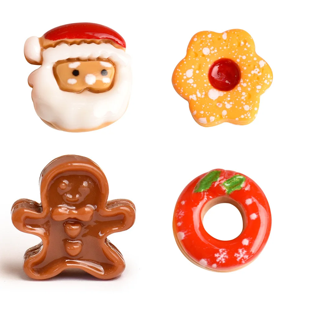 Nouveau 4/5 pièces maison de poupée Miniature noël Biscuit/boîte jouer cuisine nourriture pour poupé