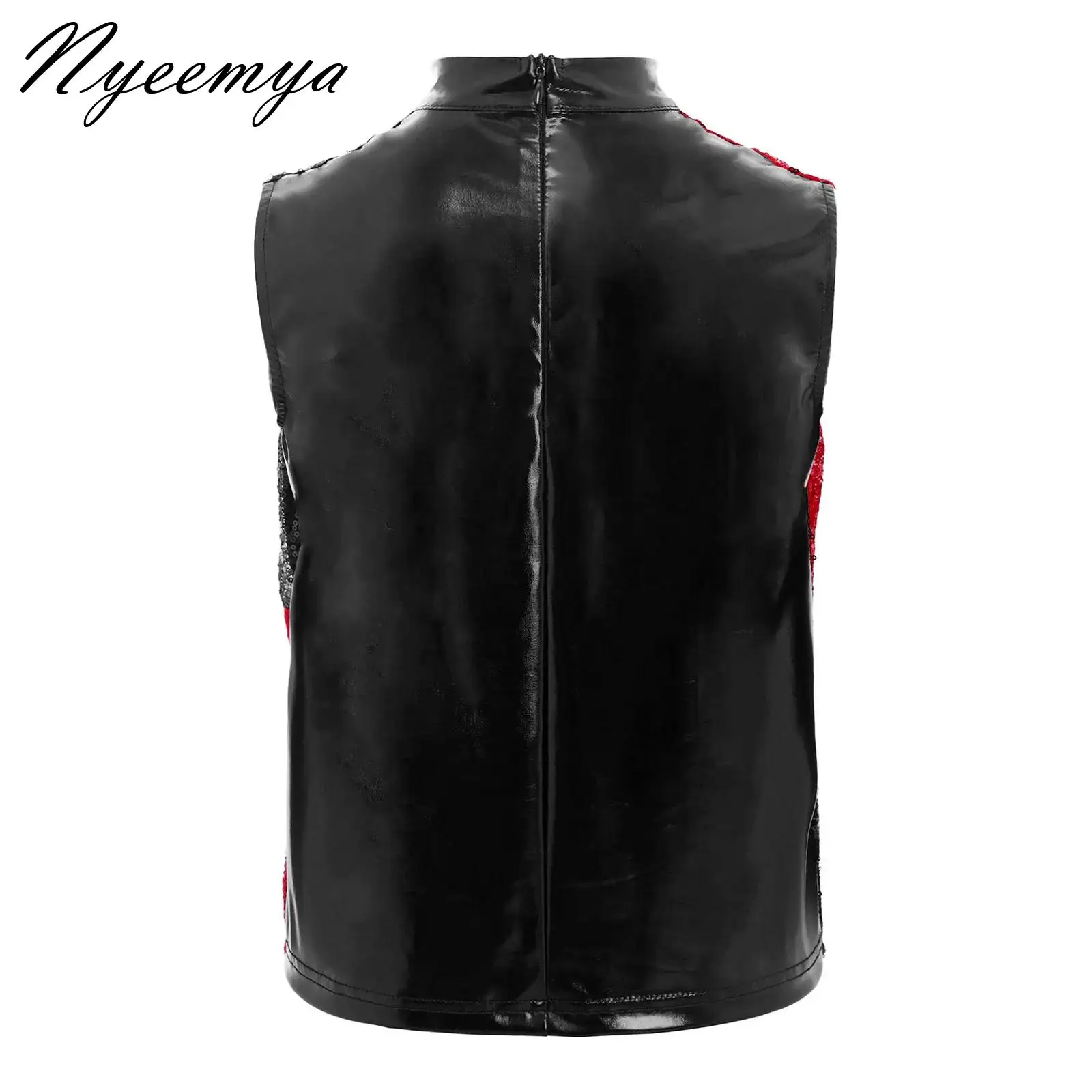 

Girls Boys Sequins Dancewear 60s 70s Disco Shirt T-Shirt Child Loose Jazz Hip Hop Dance Top Blouse Party Performance Dancewear