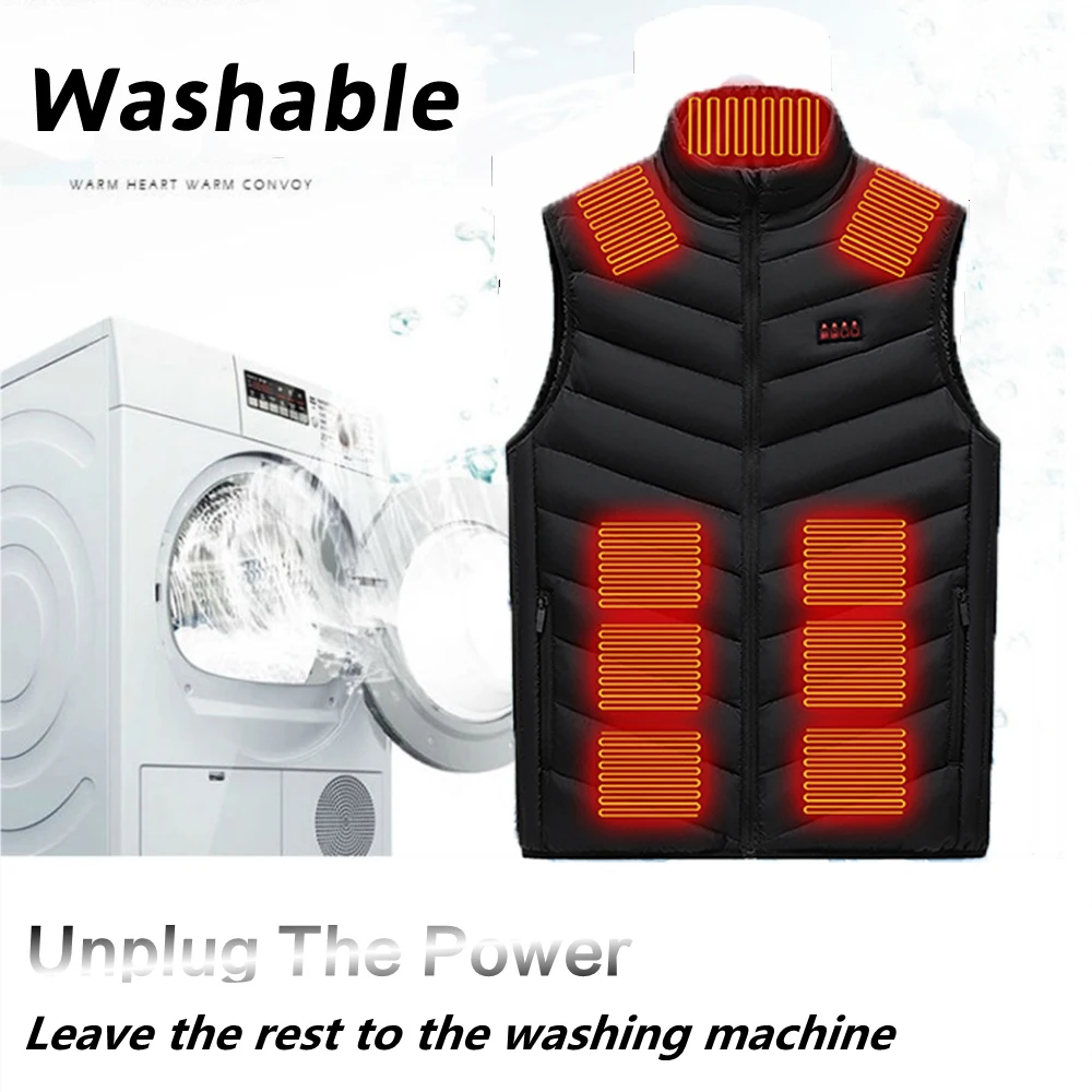 21 Areas Heated Vest Men Electric Heating Vest Usb Heated Jacket Heated Vest Women Heated Bodywarmer Heated Down Jacket Winter