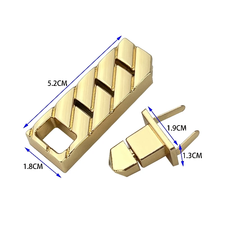 Rectangle Turn Lock for Women Handbags Closure Twist Locks for DIY Repair Bags Parts Hardware Accessories Zinc Alloy