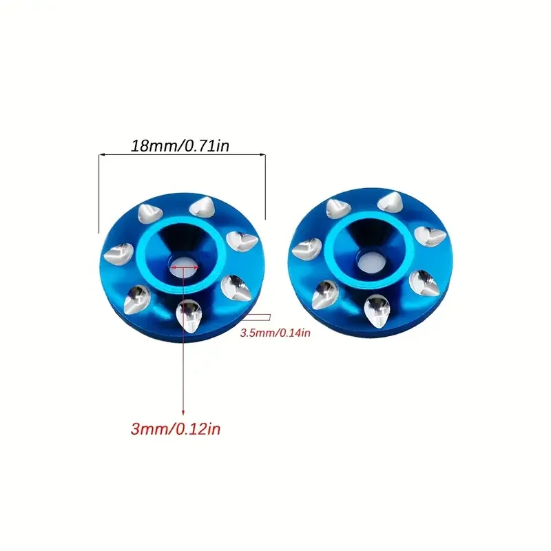 RC Metal Rear Wing Buttons Gasket for 1/8 Off-Road Truck - Universal Tail Fix Spacer, Durable Racing Car Upgrade Accessory