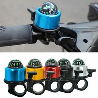 Bicycle Bell with Compass Aluminum Alloy MTB Road Bike Safety Warning Alarm Cycling Handlebar Bell Ring Bicycle Horn Accessories