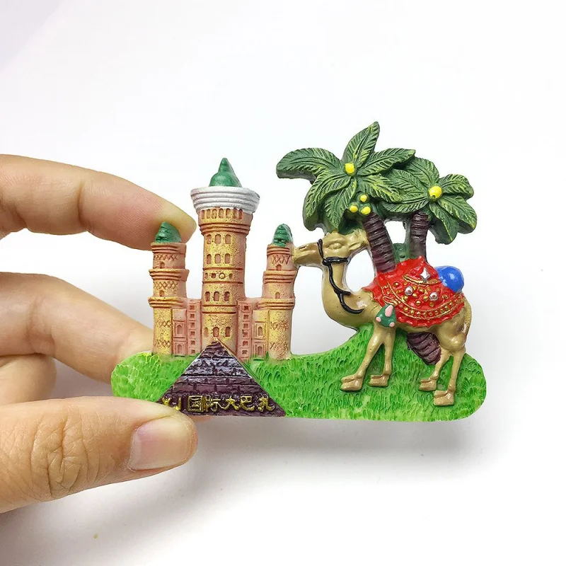 

Xinjiang International Grand Bazaar3d3D Painted Camel Cultural Creative Magnetic Fridge Magnet Travel Souvenir Home Decoration