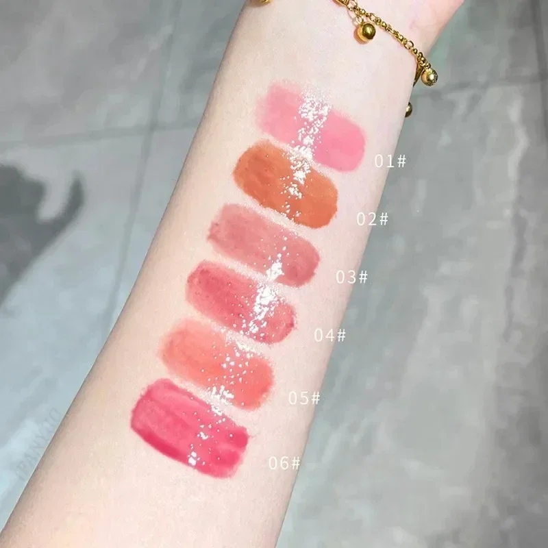 Rouge à Lèvres Hydratant en Forme de Cœur, observateur à l'Eau Claire, Solide, Gelée Rose, Teinte Miroir, Verre, Crayon de Maquillage