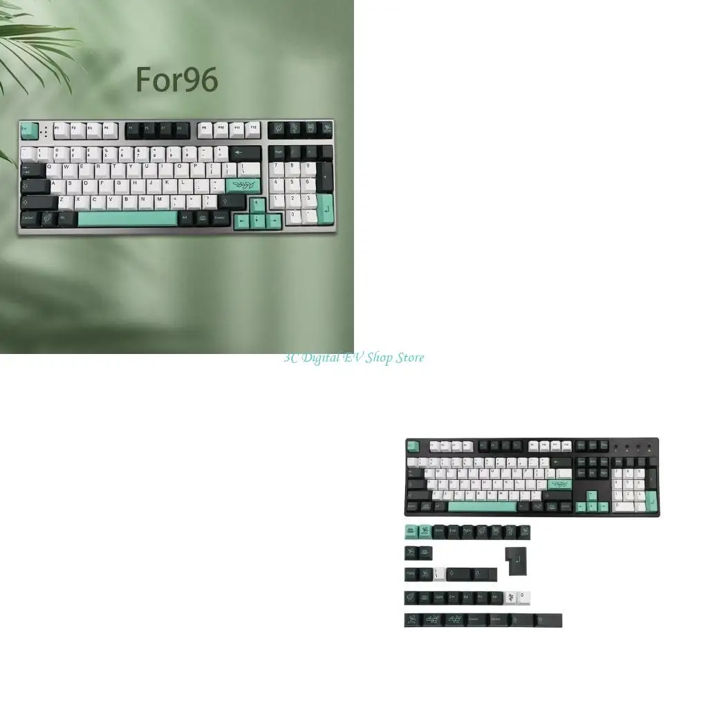 

E74D DYE-Sub PBT Keycap Garden Theme Механическая клавиатура с 137 клавишами Cherry Profile