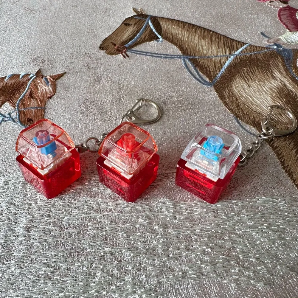 Entspannende DIY-Tastatur, Fidget-Schlüsselanhänger, Tasten, Tastenkappe, Clicker-Spielzeug mit Lichtabbau, Stress, Finger-Tastaturkappen