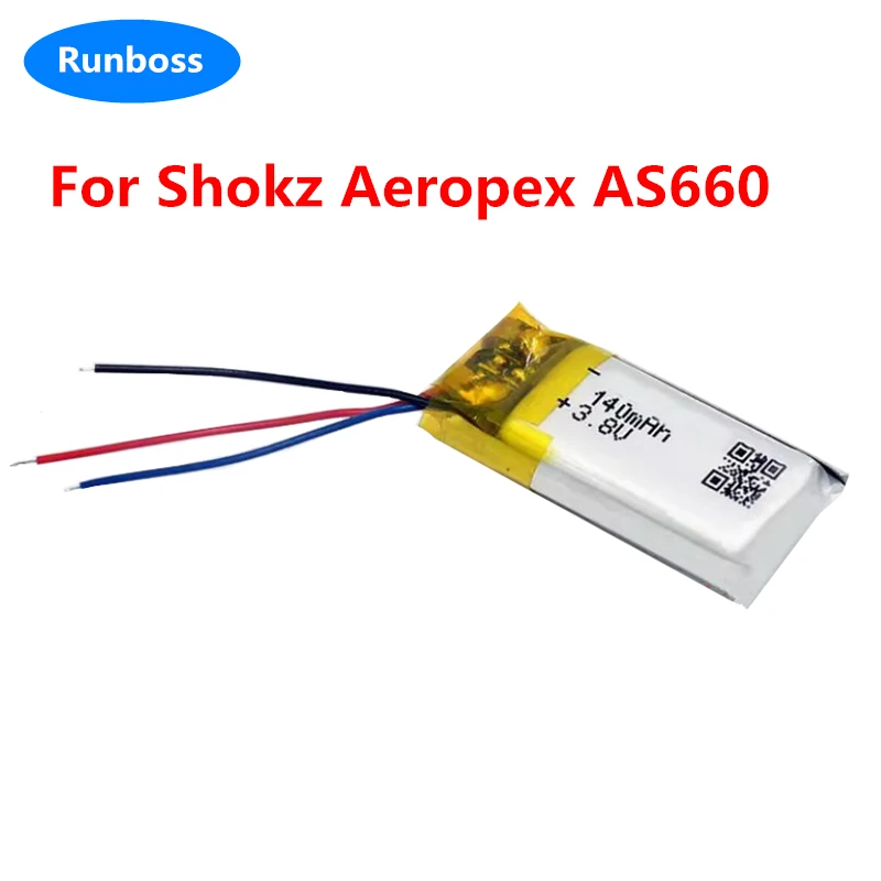 Battery for Shokz Aeropex S801 S803 S810 AS800 AS820 AS600 AS650 AS660 New Li-Polymer 3.7V Rechargeable Replacement Batteries