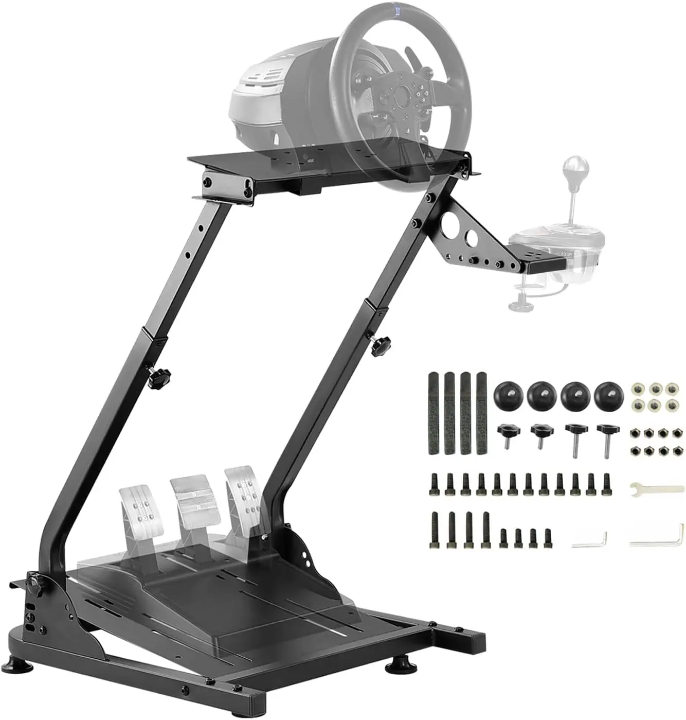 Adjustable Racing Wheel Stand for Simulator Cockpit, Compatible with Xbox PS4 PS5 PC Gaming