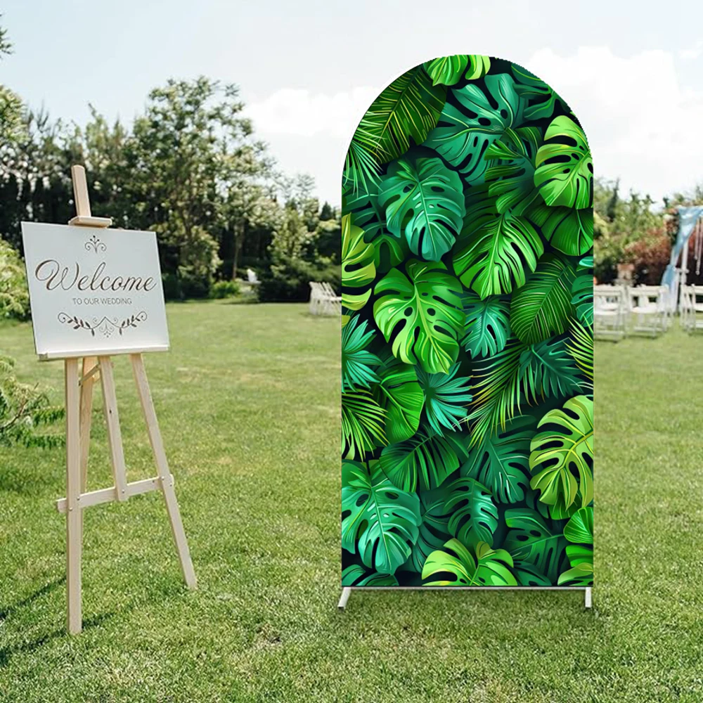 Mochicka Wild One Arch Fondale Cover Animali Texture Leopardo Giraffa Zebra Modello Jungle Safari Foglie Compleanno Baby Shower