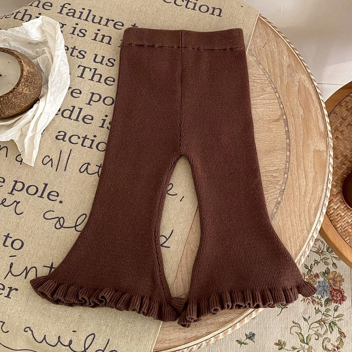 

Instagram Spring and Autumn New Fashion Versatile Woolen Knitted Pants for Infants and Girls Fashion Trend Slim Fit Knitted Vers