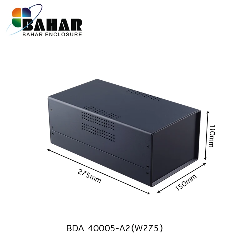 Bahar Iron Case Enclosure Wire Junction Box Instrument Shell with flat Cover Model BDA 40005 DIY amplifier iron metal  box