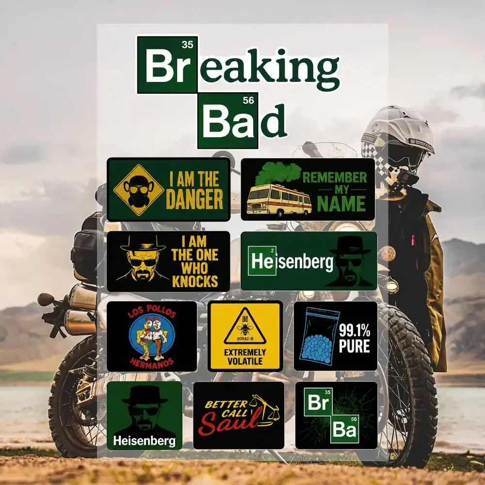 B-reA-kI-nG- B-A-D- Aesthetic Graffiti Waterproof PVC Stickers for Car Motorcycle Skateboard Helmet Notebook