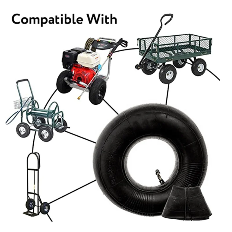 

AB47-4Pcs 9X3.50-4 Inner Tube Heavy Duty Tube For 9 Inch Pneumatic Tires, Electric Tricycle Elderly 9 Inch Tire
