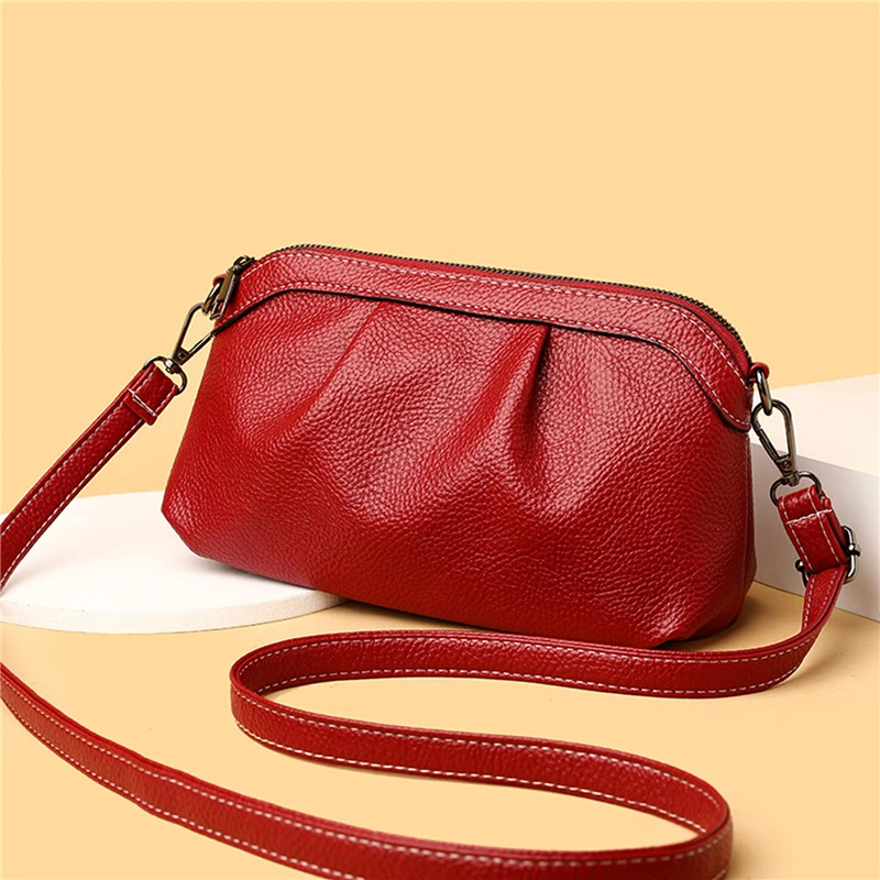 2024  New Fashion PU Leather Crossbody Bags Zipper Shoulder Bag For Women Large Capacity Versatile Soft Leather Multifunctional