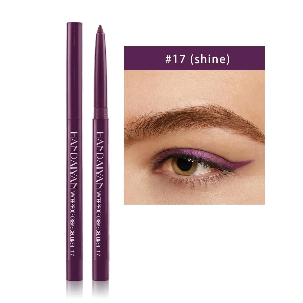 20 kolorów matowy Eyeliner żel ołówek łatwy do noszenia kolorowy biały żółty kosmetyki kobiety niebieskie oko makijaż oczu kremowy długopis D0E6