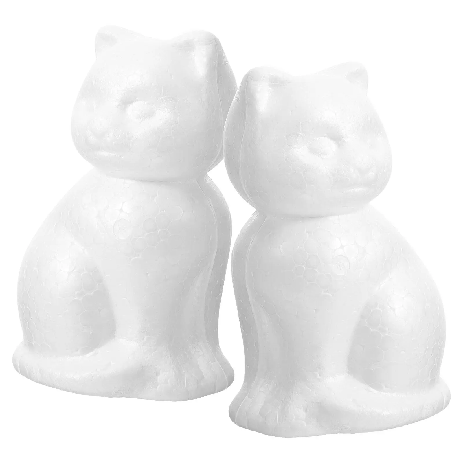 

10Pcs Cat Shape Foam Embryo Blank DIY Painting Animal Craft Supplies for Party Festival Decoration Creative Craft Foam Embryo