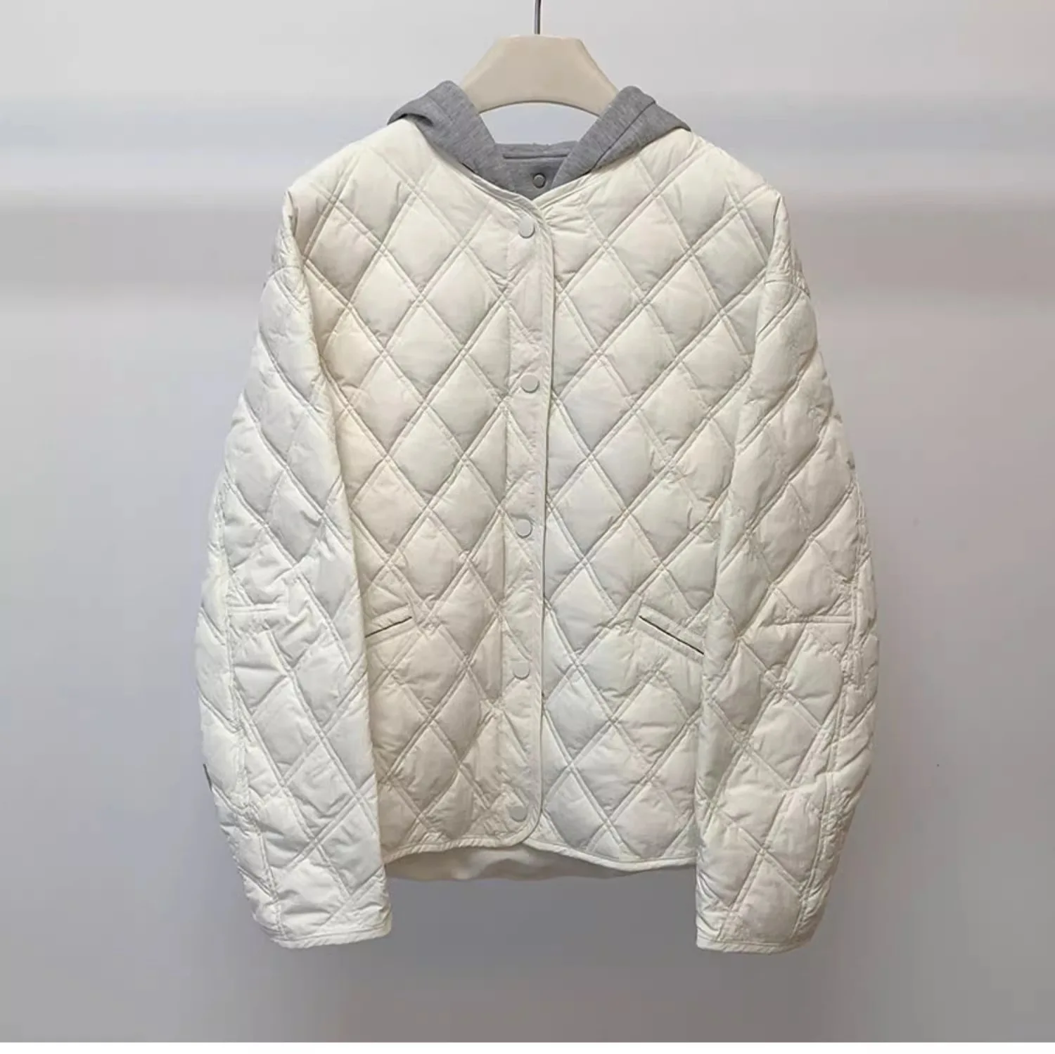 

2025 New Korean Winter Women Down Cotton Jacket Parkas Short Cotton Padded Removable Hooded Ladies Quilted Outerwear