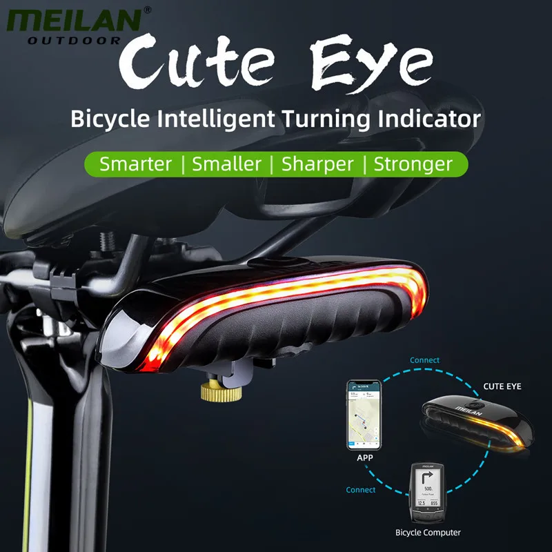 Meilan CuteEye X3 Światło rowerowe Bluetooth Inteligentne wykrywanie hamulców Tylne światła roweru szosowego Automatyczne światło skrętne 8 trybów