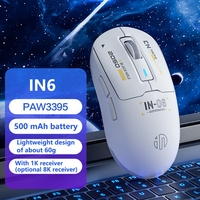 INPHIC IN6 PAW3395 Lightweight Wired/Bluetooth/Wireless Mouse Ergonomic Macro Gaming Mouse for PC Laptop