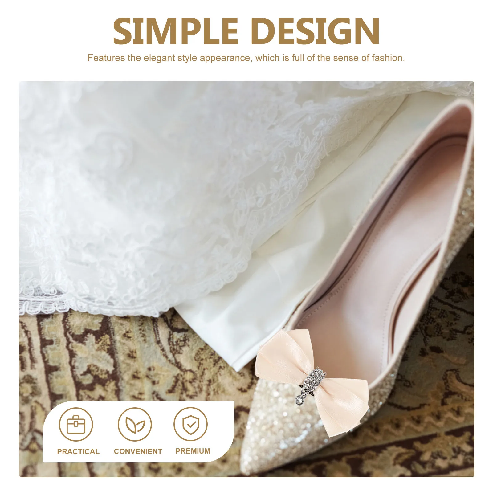 

Shoe Buckle Decoration Bridal Accessory Elegant Rhinestone Clip Charm Bow for Decorative Rhinestones Women Wedding