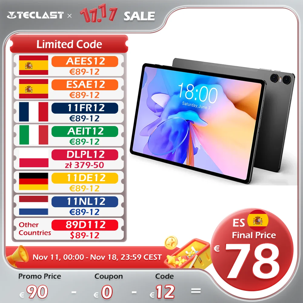 TECLAST tablet T40HD, Android 13, 10,4 inch, (8 + 8)16GB RAM, ROM 128GB, 7200mAh, fast charging, 2000x1200, UNISOC T606, 8 core, 4G network, double SIM, Wifi