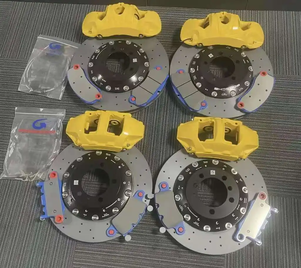 For Racing GT3 Front Brake Caliper Kit 4 Pot Carbon Ceramic Rotor New For Turbo 911  Universal Fitment High Performance