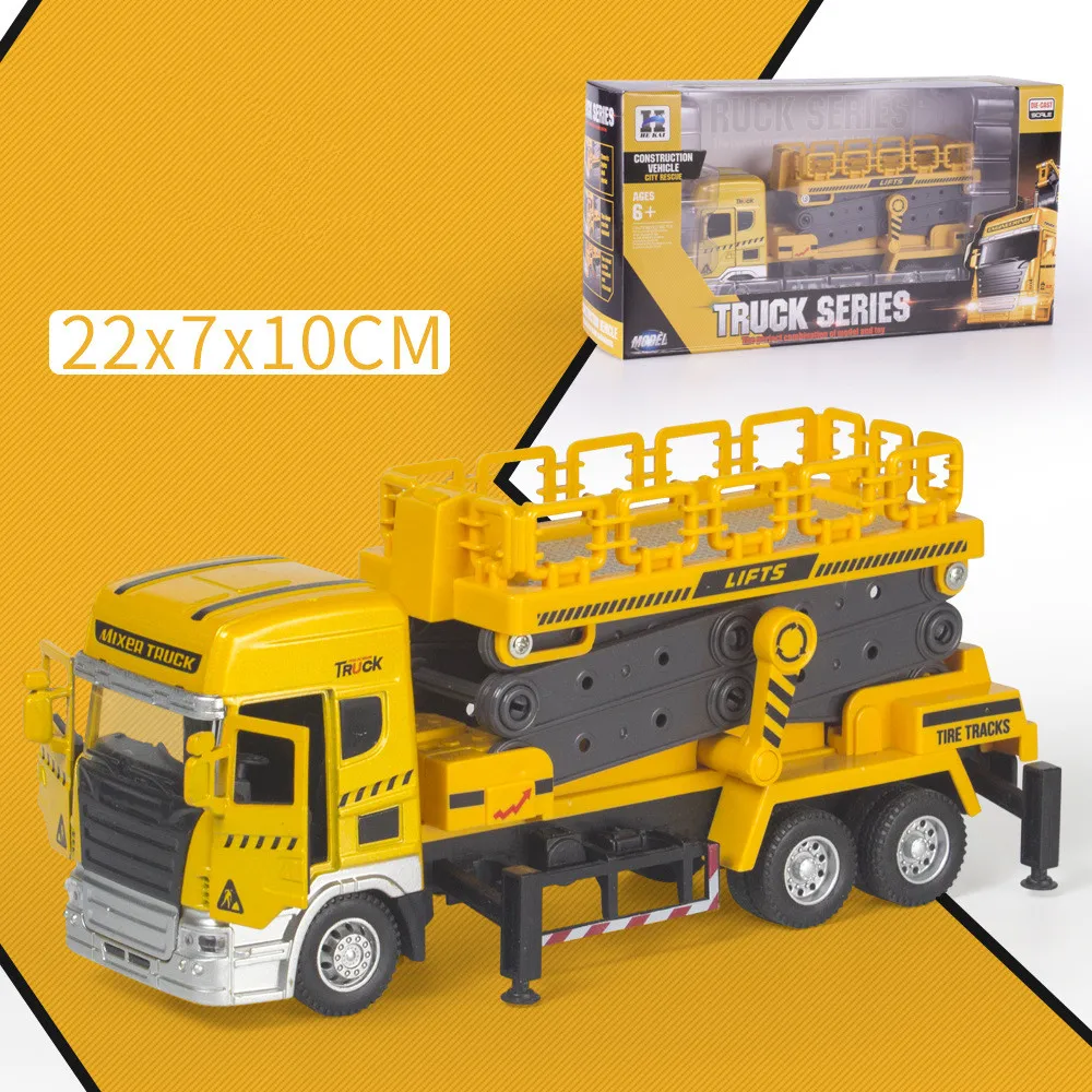 

New Alloy engineering transport vehicle models,excavator Mixer toys,simulation sound and light,wholesale